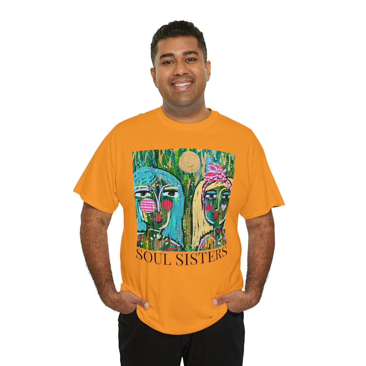 "Soul Sisters" Girl Talk Art Series Unisex Heavy Cotton Tee