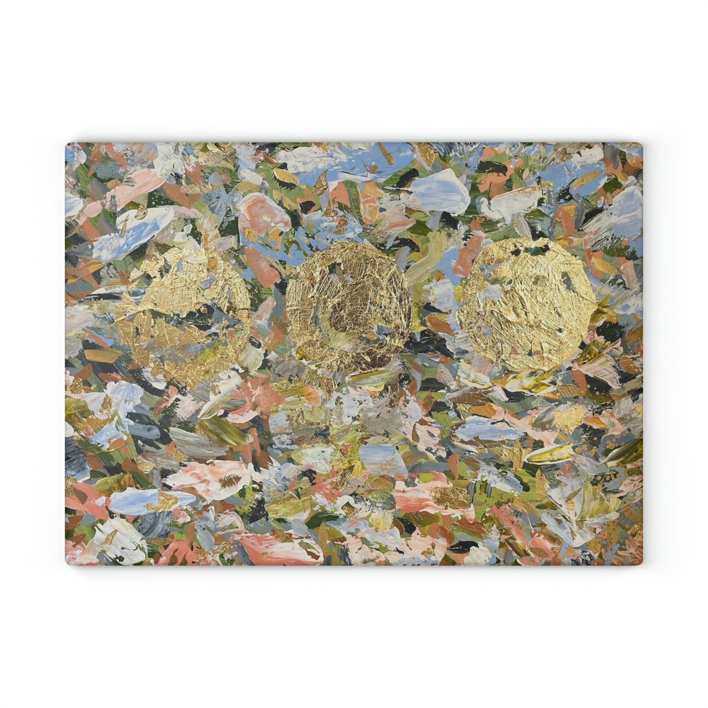 LITTLE MOONS ORIGINAL PAINTING Glass Cutting Board