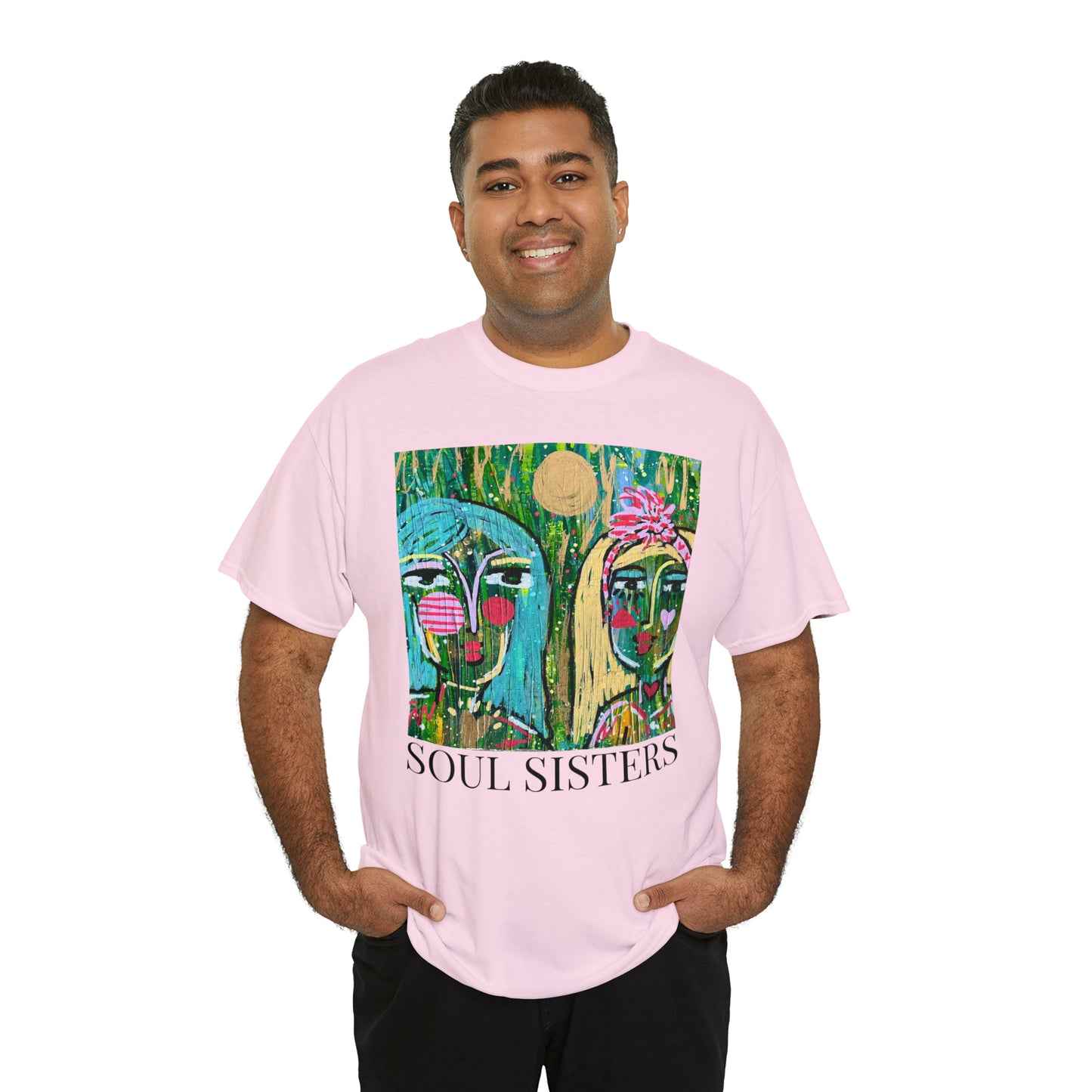 "Soul Sisters" Girl Talk Art Series Unisex Heavy Cotton Tee
