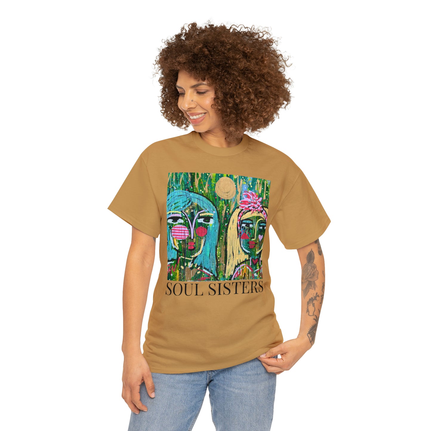 "Soul Sisters" Girl Talk Art Series Unisex Heavy Cotton Tee