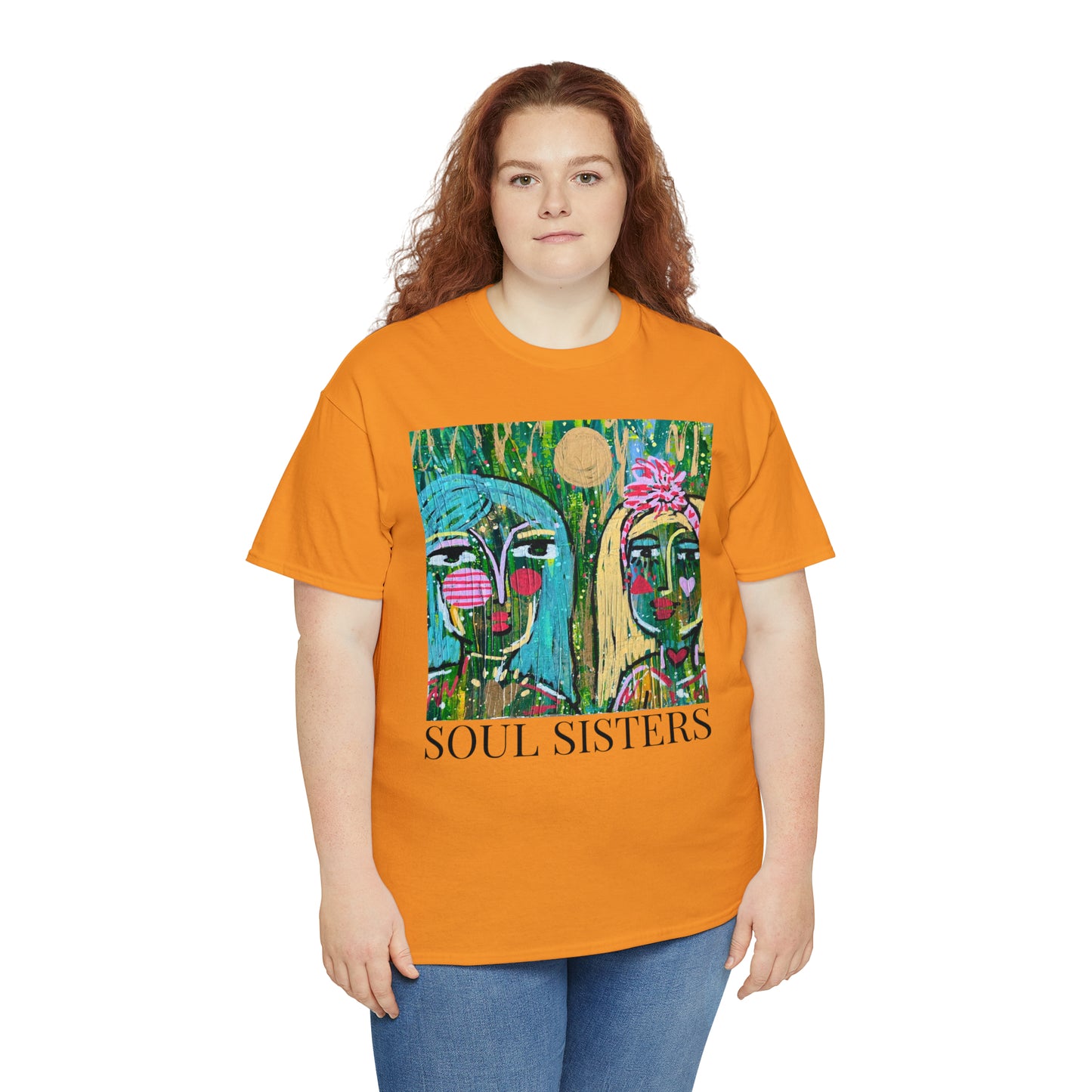 "Soul Sisters" Girl Talk Art Series Unisex Heavy Cotton Tee