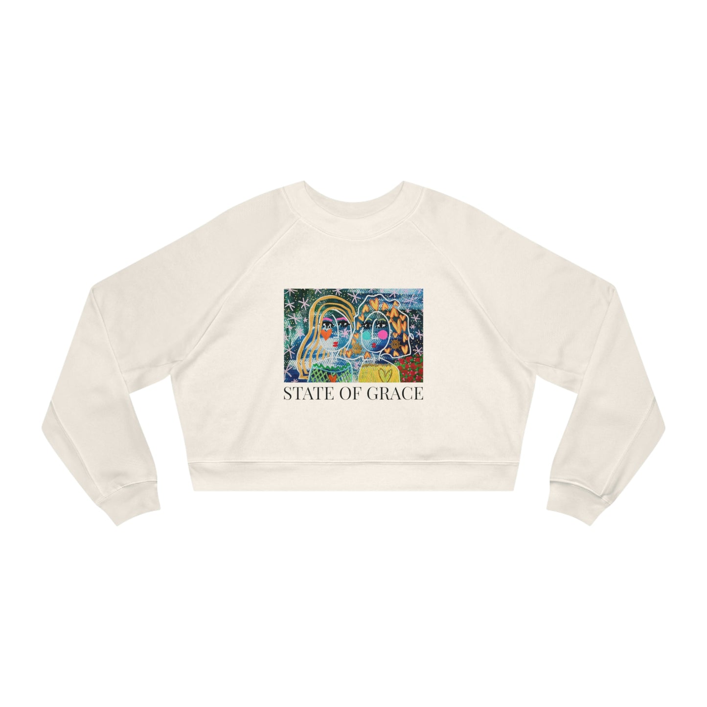 "STATE OF GRACE" Women's Cropped Fleece Pullover