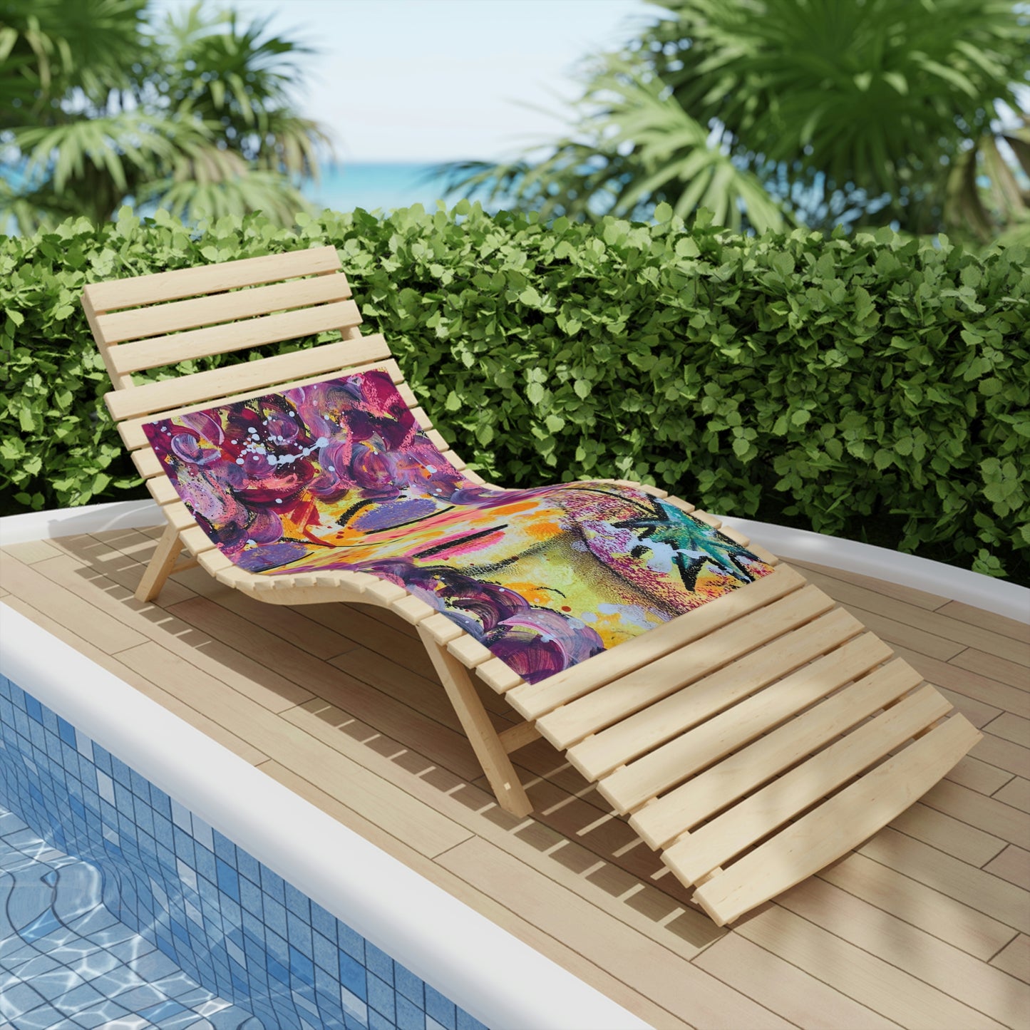 Love + Daydreaming Girl Talk Art Beach Towel