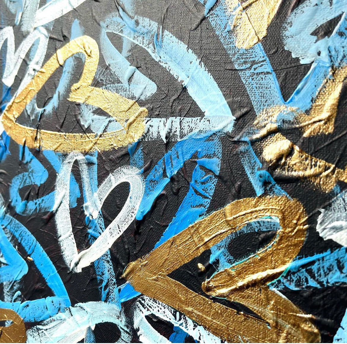 "LOVEHAPPY" Custom Floating Frame Original Artwork on Canvas