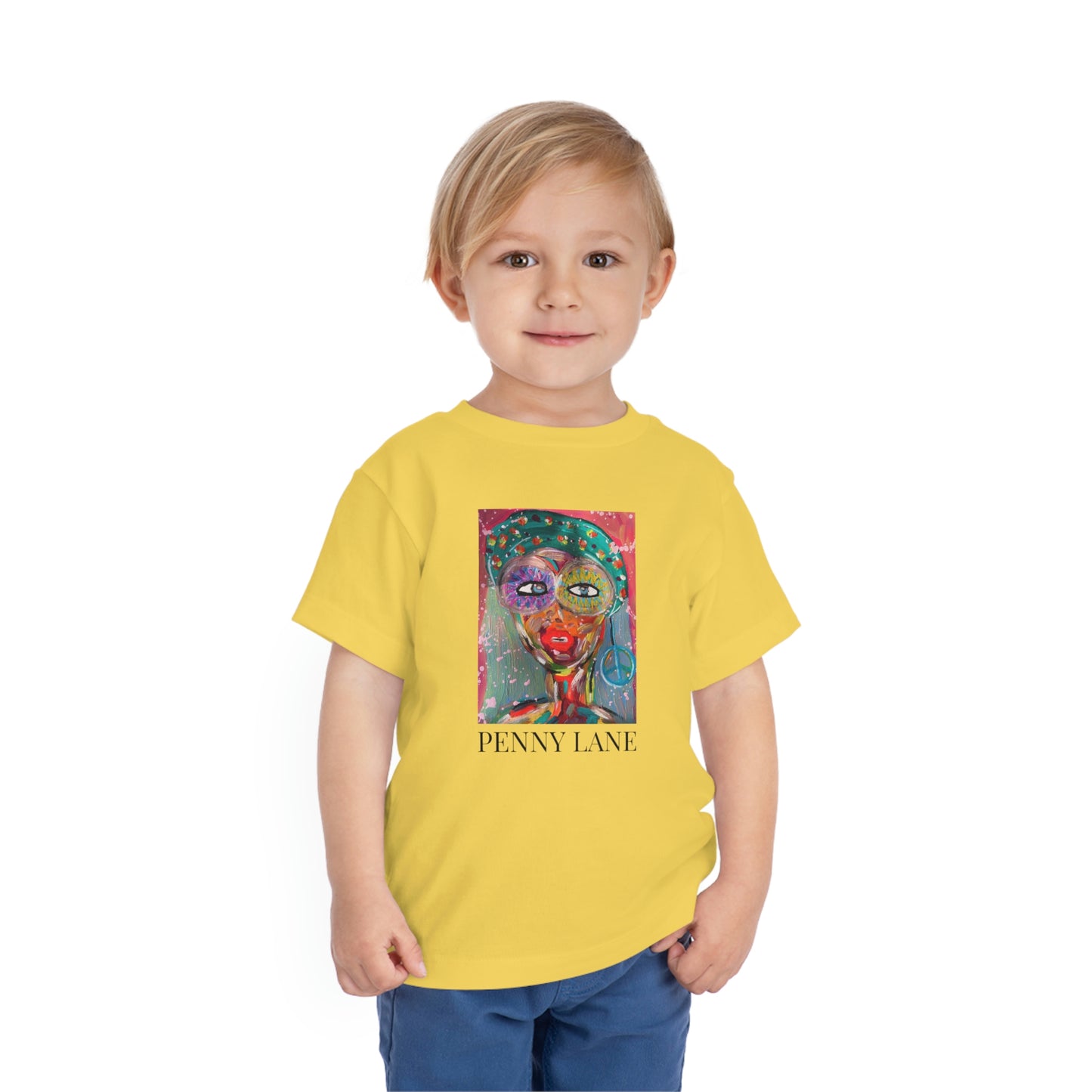 "Penny Lane" Girl Talk Art Toddler Short Sleeve Tee