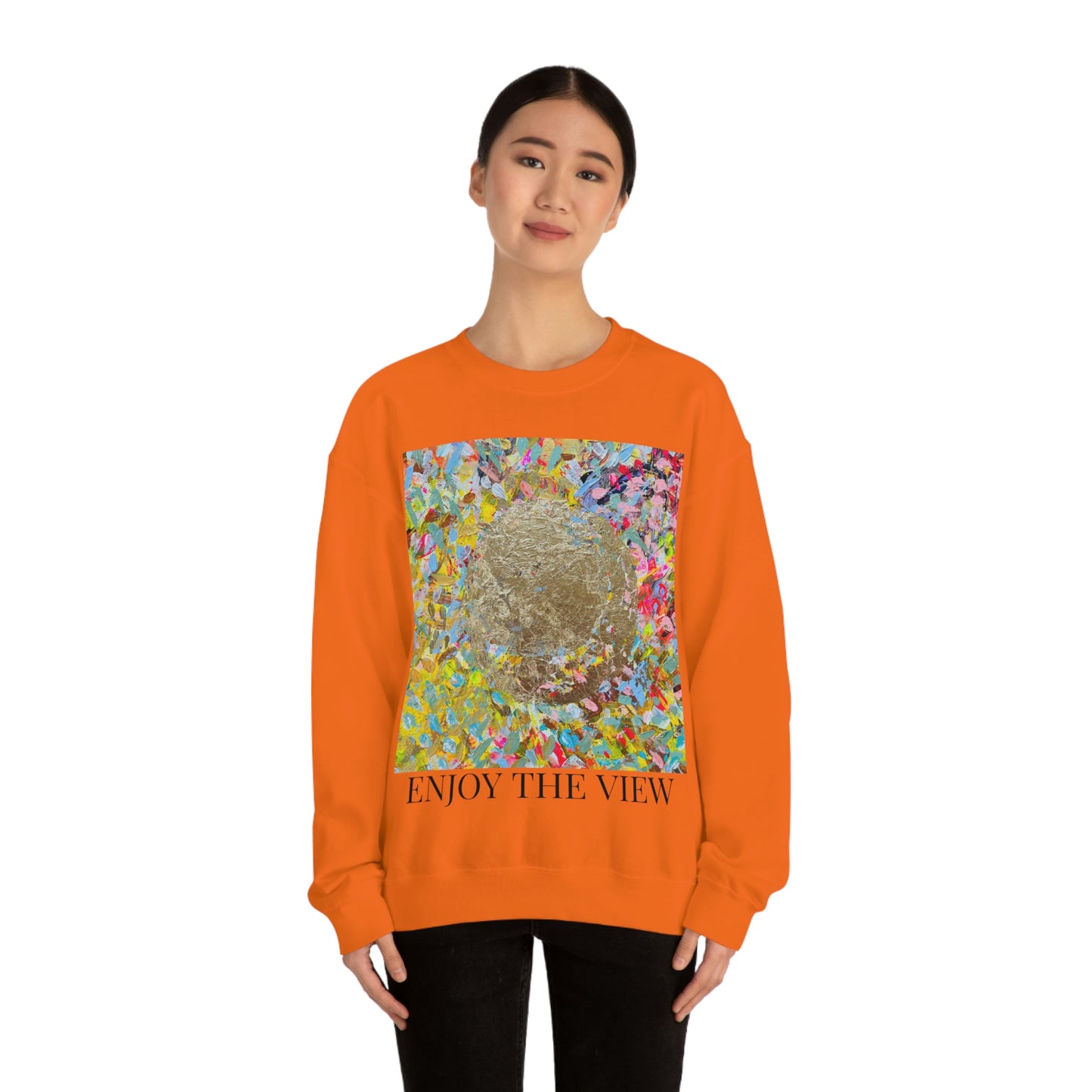 "ENJOY THE VIEW" Original Painting Unisex Heavy Blend Crewneck Sweatshirt