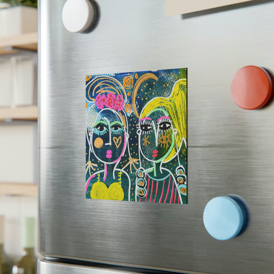 GIRL TALK ART SERIES Square Magnet