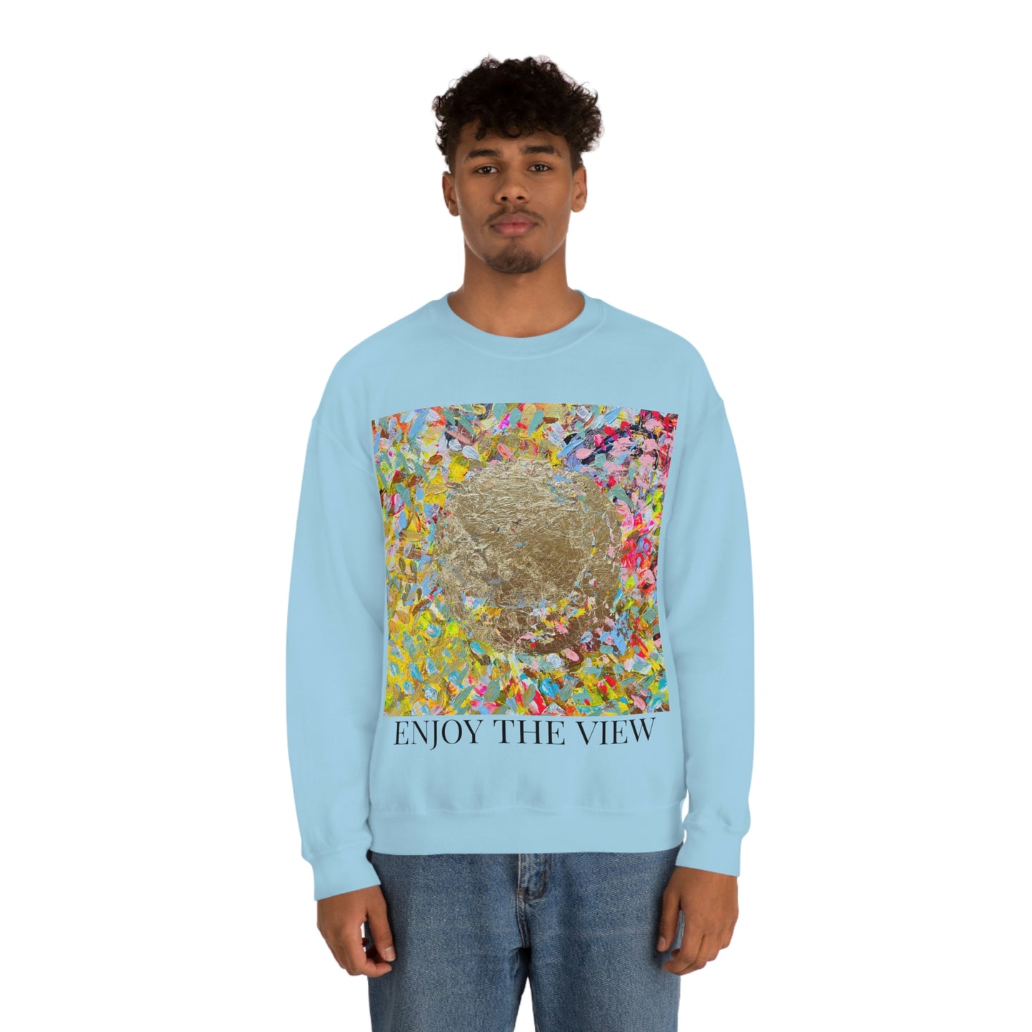 "ENJOY THE VIEW" Original Painting Unisex Heavy Blend Crewneck Sweatshirt