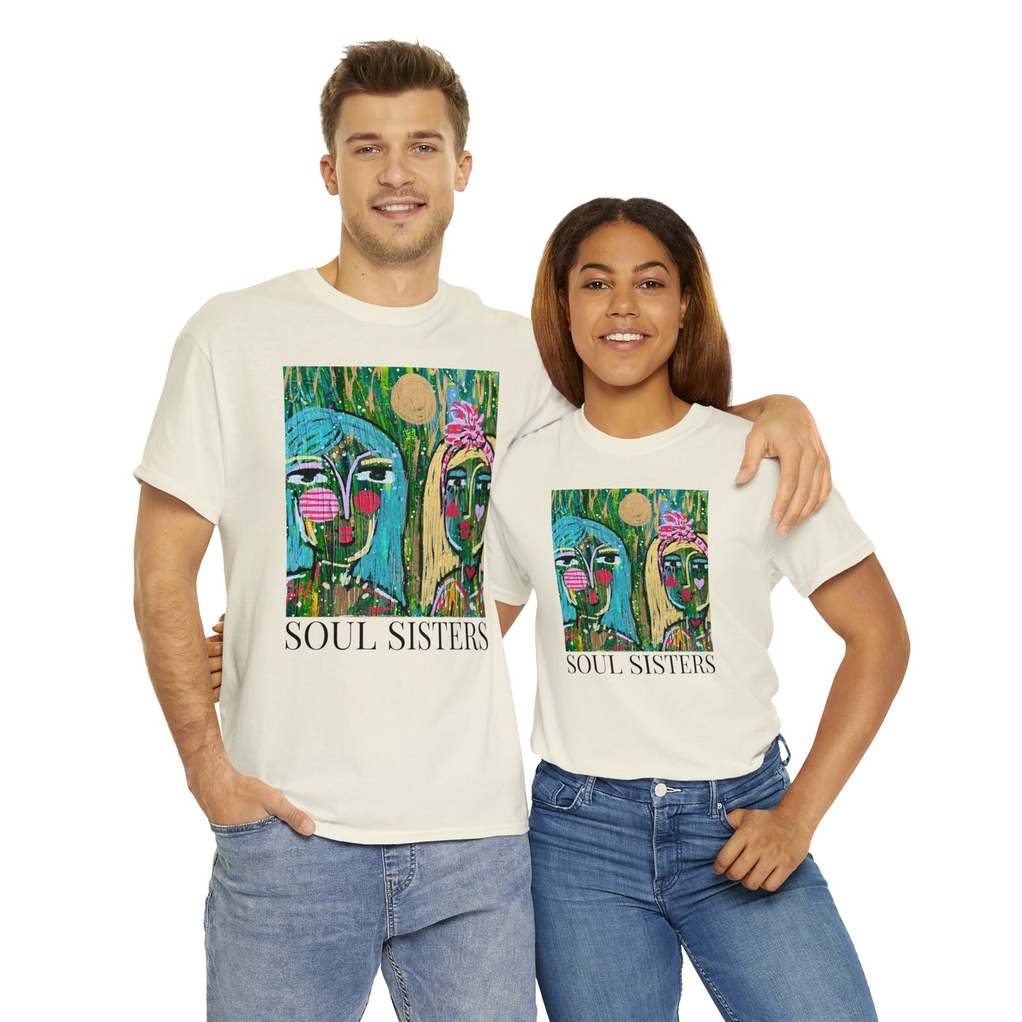 "Soul Sisters" Girl Talk Art Series Unisex Heavy Cotton Tee
