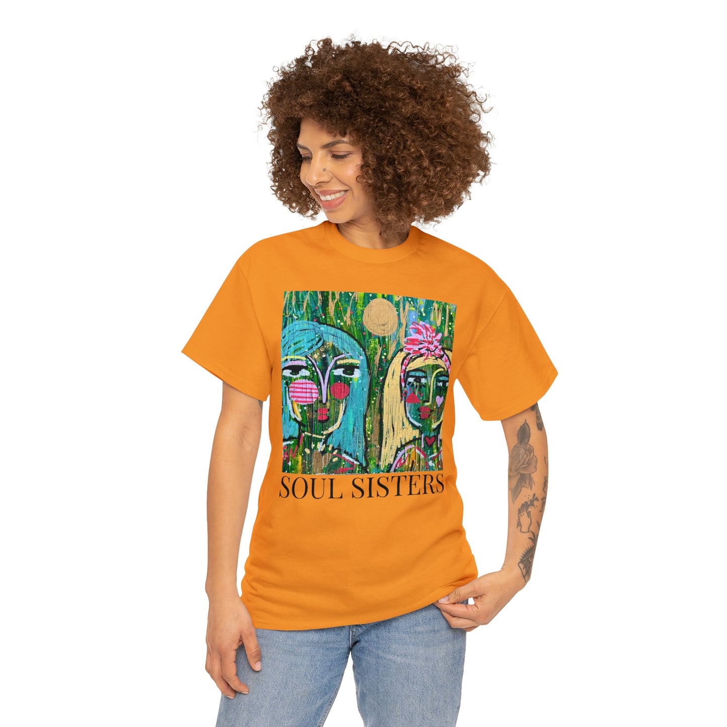 "Soul Sisters" Girl Talk Art Series Unisex Heavy Cotton Tee