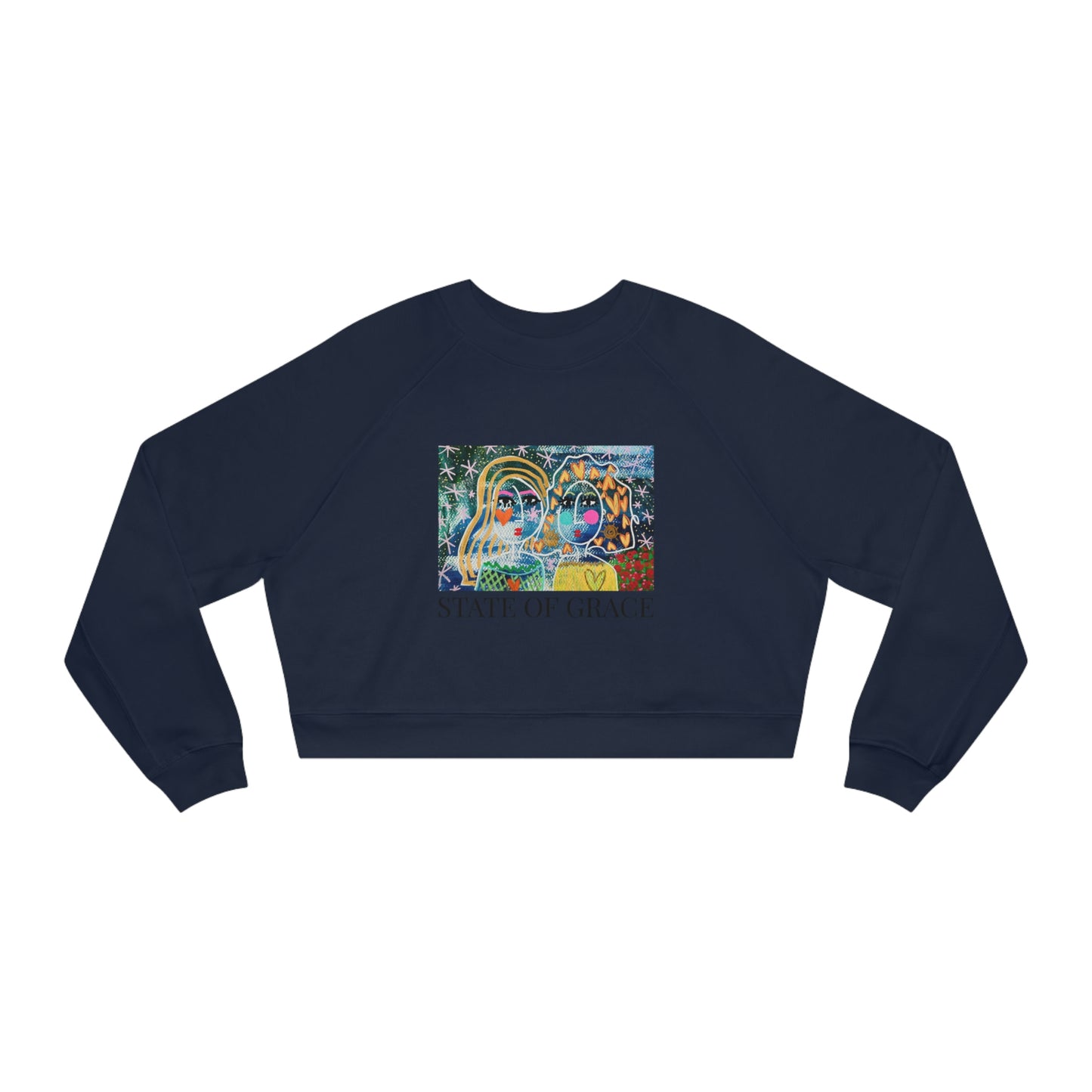 "STATE OF GRACE" Women's Cropped Fleece Pullover