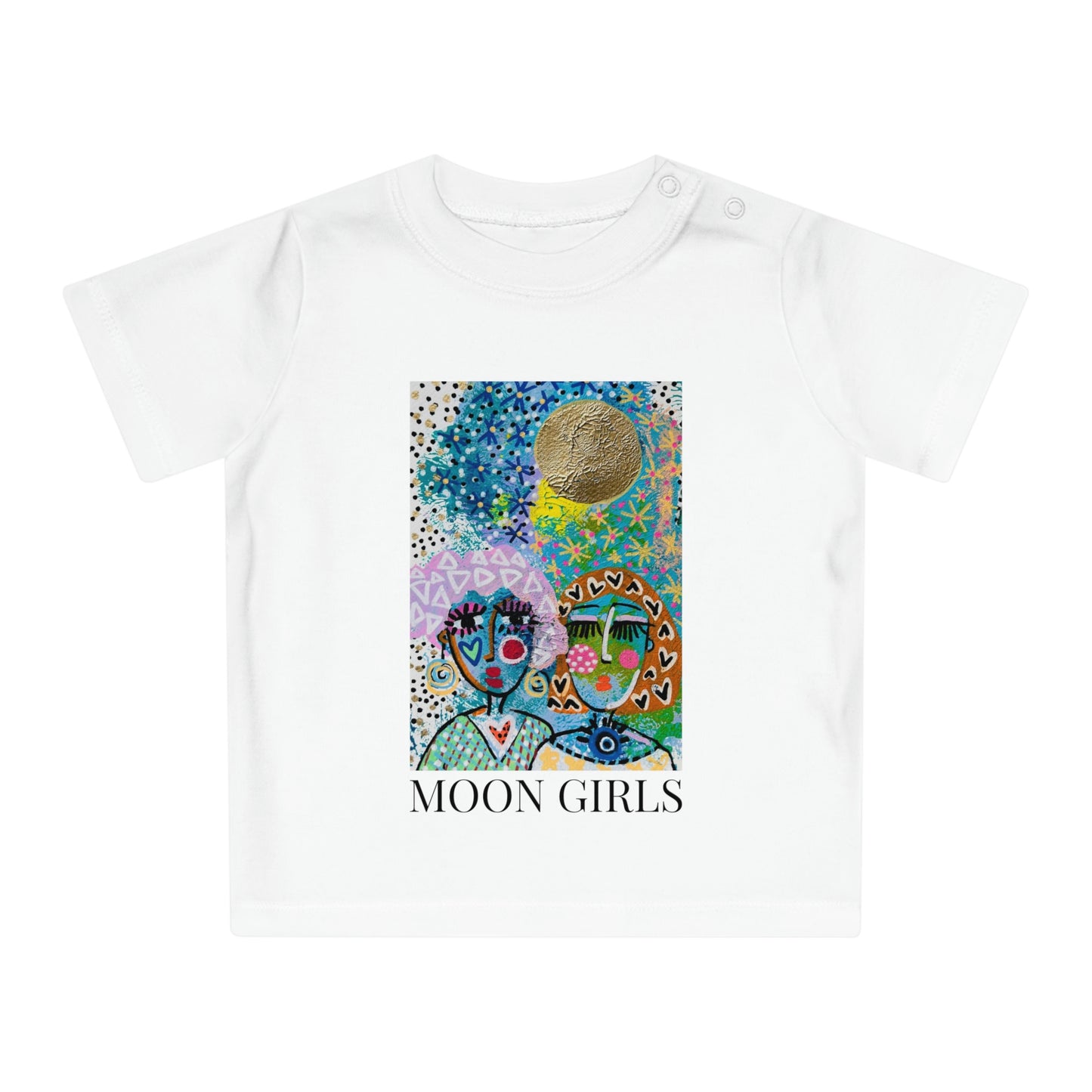 "MOON GIRLS" Girl Talk Art Baby T-Shirt