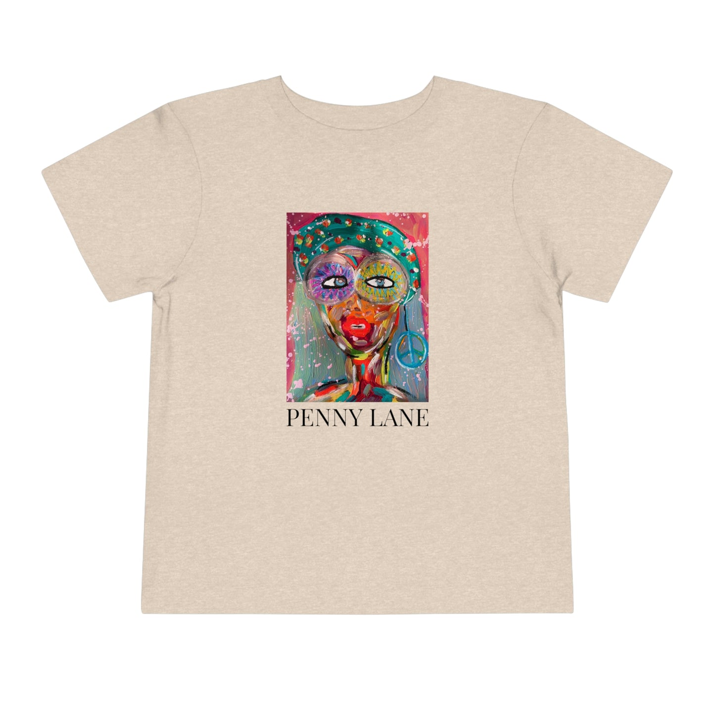 "Penny Lane" Girl Talk Art Toddler Short Sleeve Tee