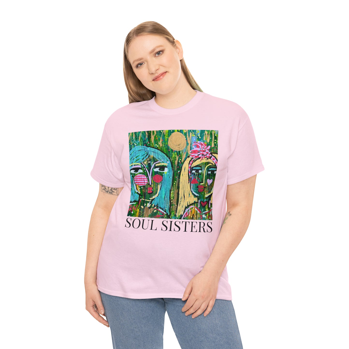 "Soul Sisters" Girl Talk Art Series Unisex Heavy Cotton Tee