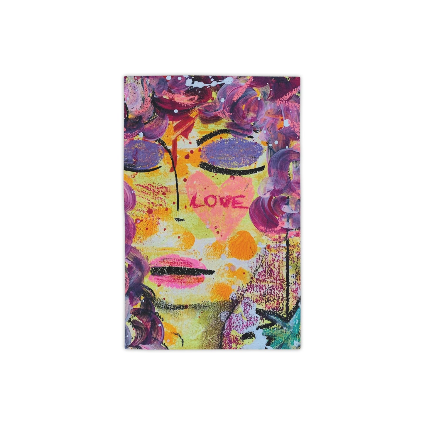 Love + Daydreaming Girl Talk Art Beach Towel