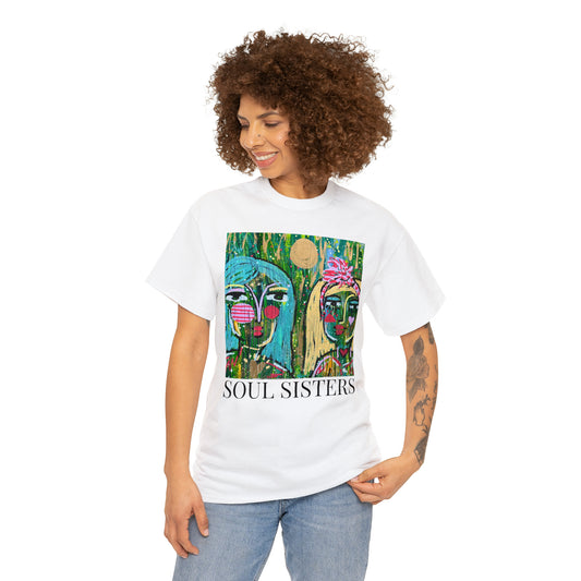 "Soul Sisters" Girl Talk Art Series Unisex Heavy Cotton Tee