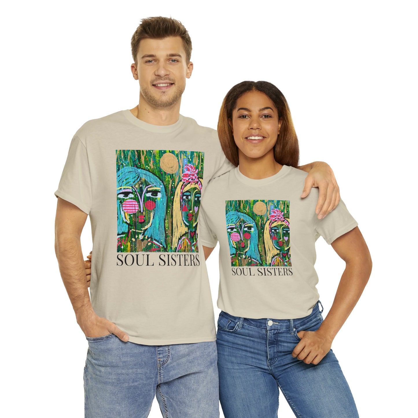 "Soul Sisters" Girl Talk Art Series Unisex Heavy Cotton Tee