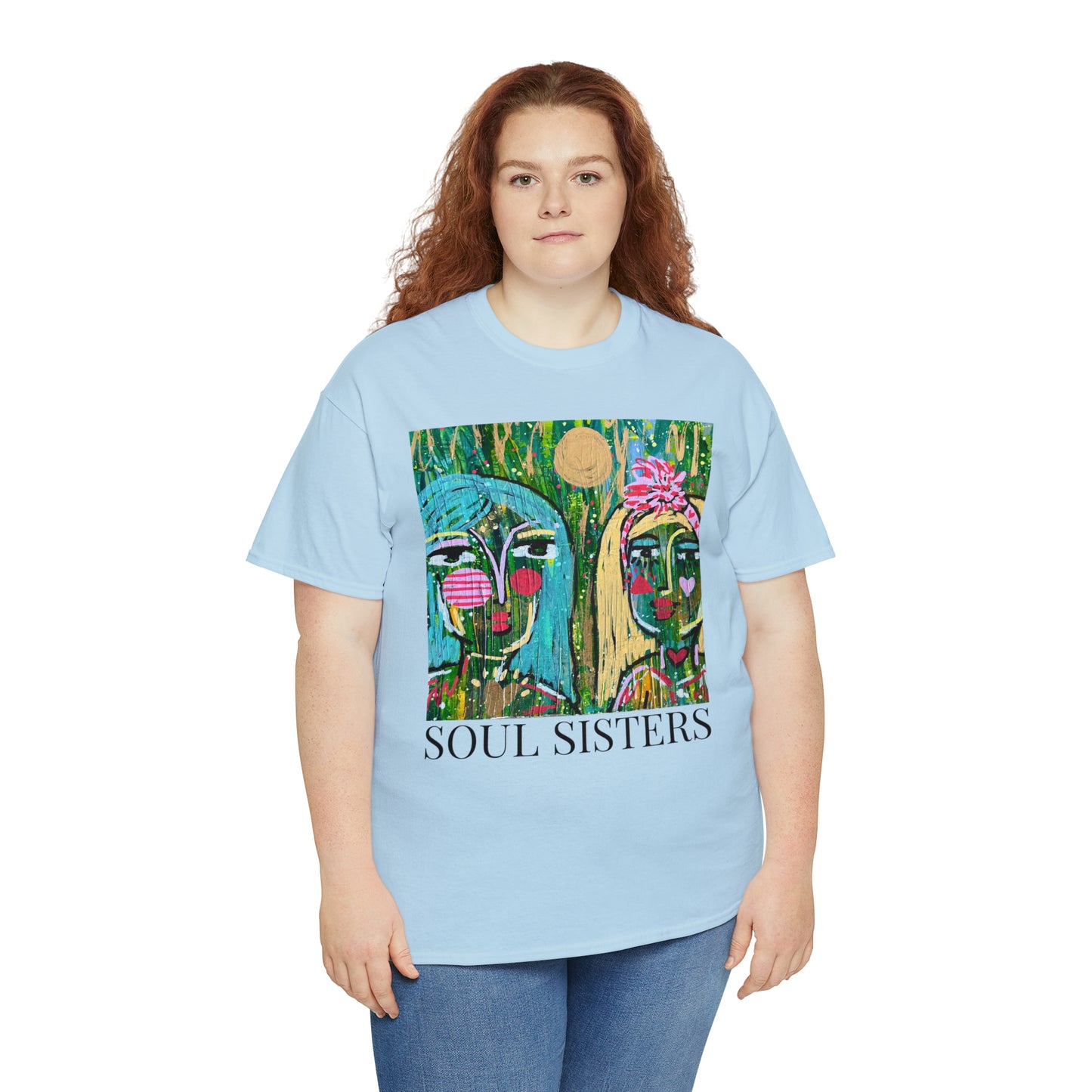 "Soul Sisters" Girl Talk Art Series Unisex Heavy Cotton Tee