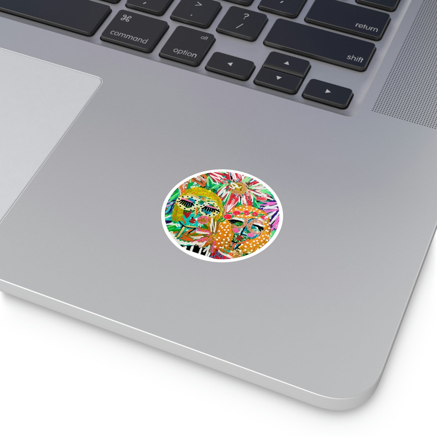 Girl Talk Art Round Stickers