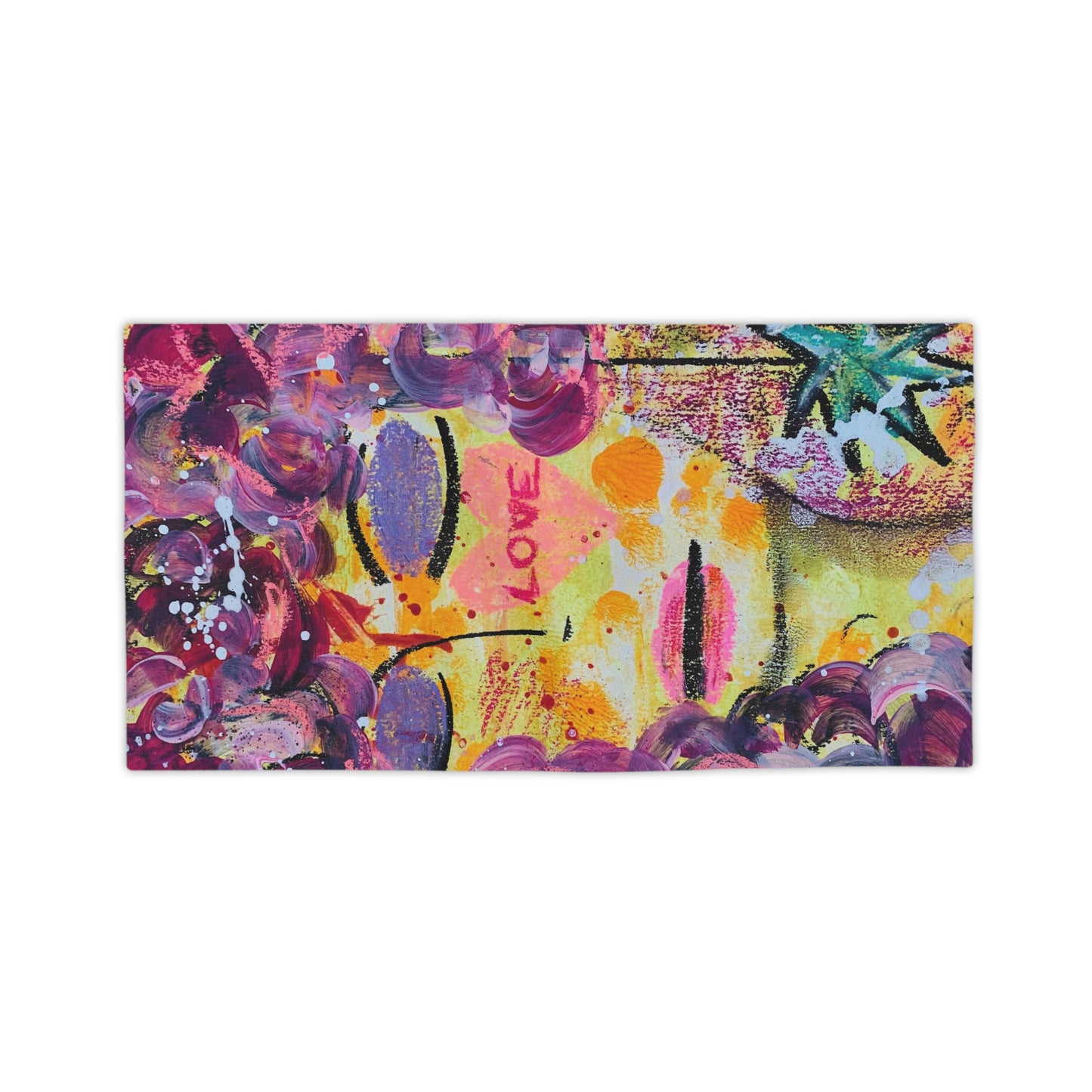 Love + Daydreaming Girl Talk Art Beach Towel