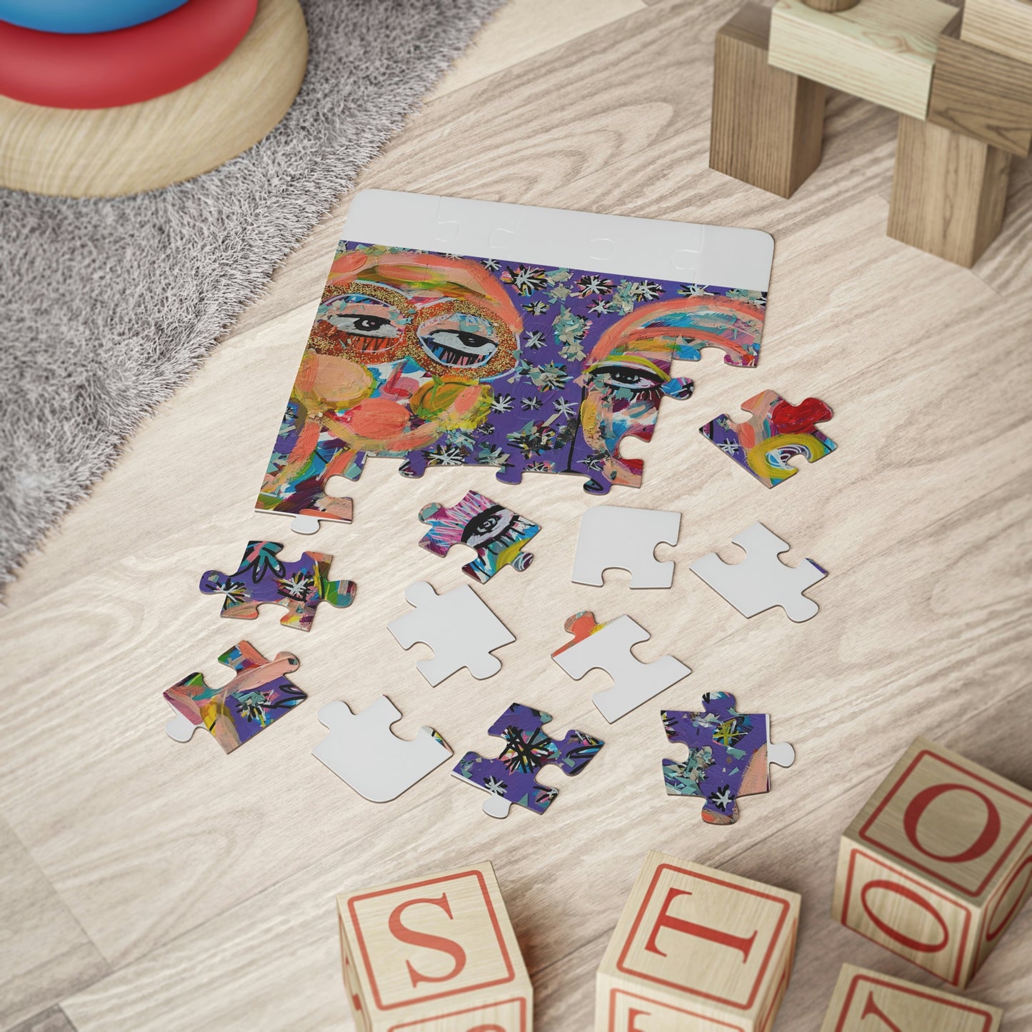 "Starry Nights With Friends" Girl Talk Art Series Kids' Puzzle, 30-Piece