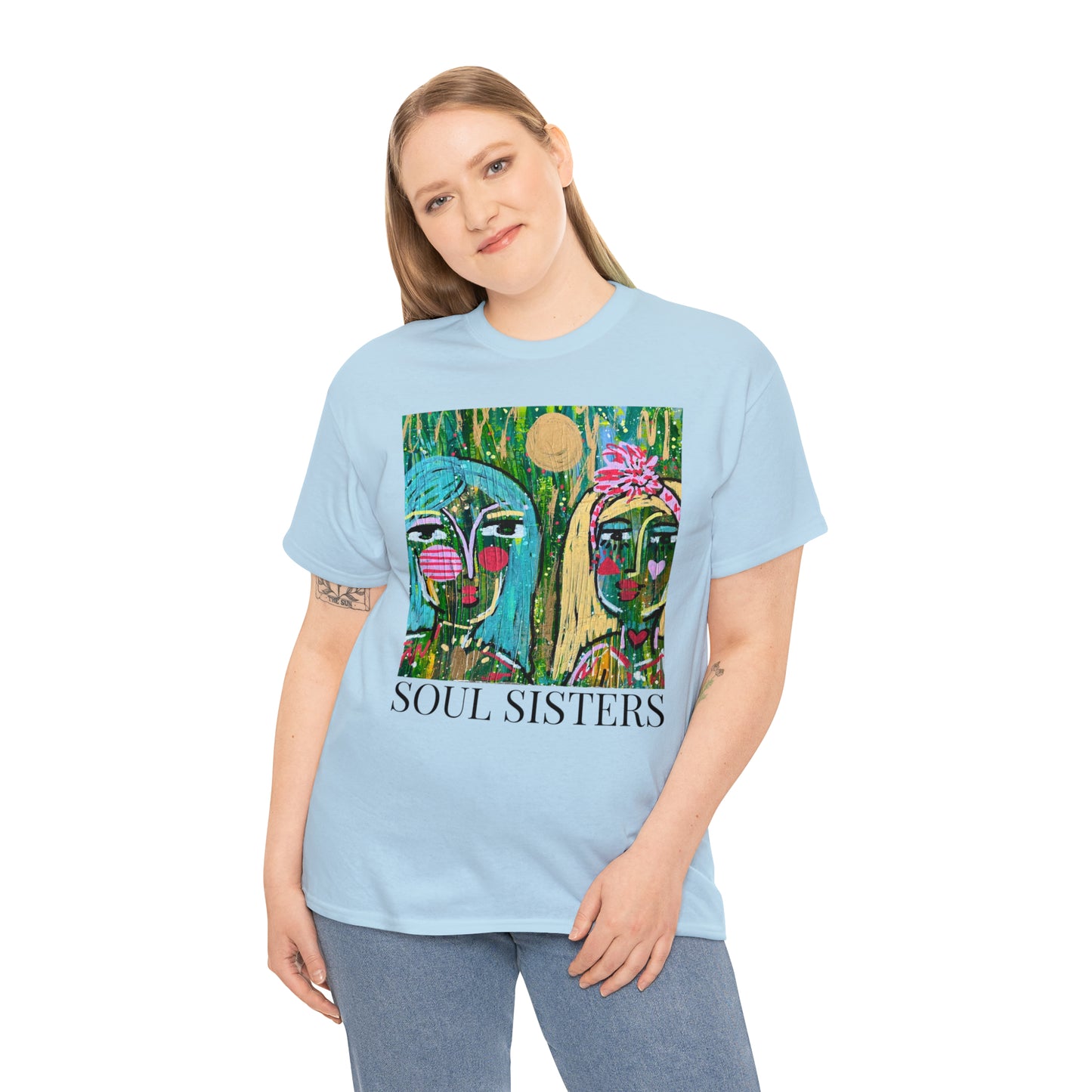 "Soul Sisters" Girl Talk Art Series Unisex Heavy Cotton Tee