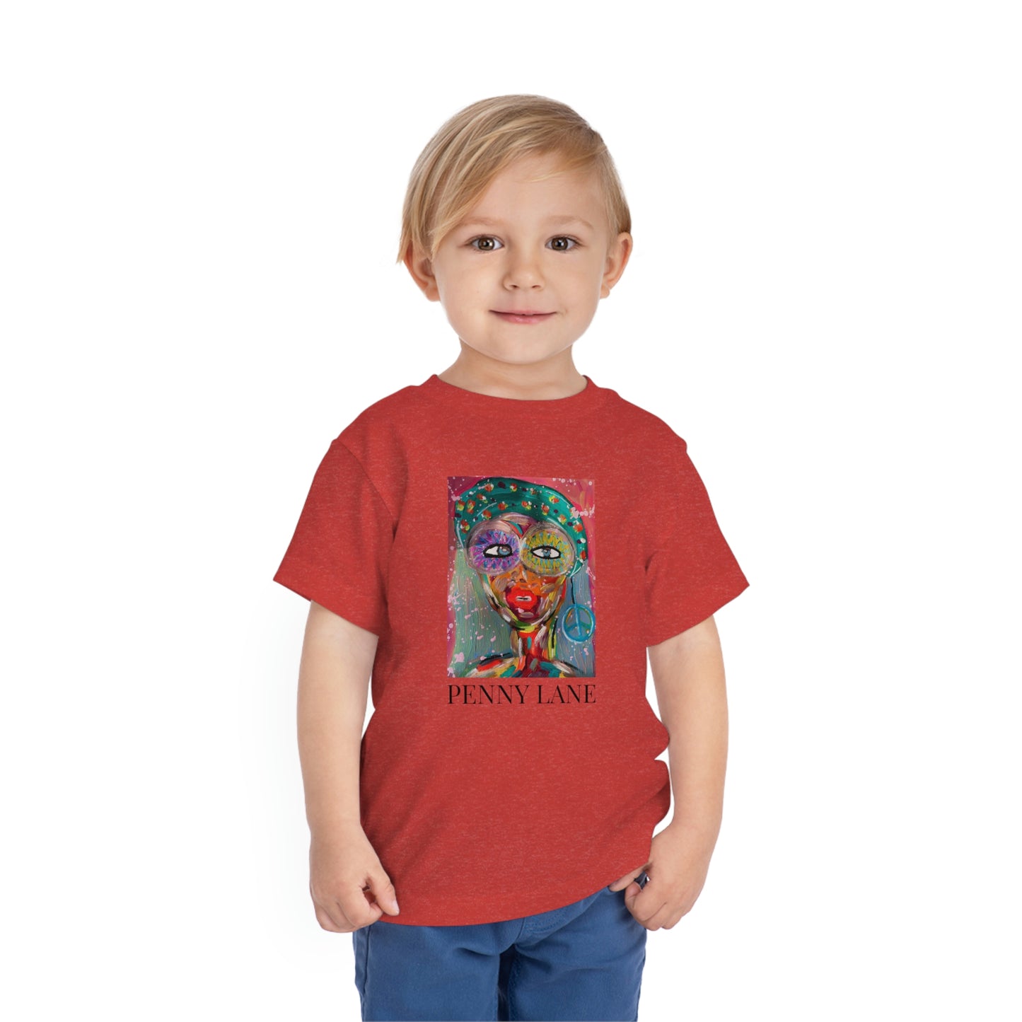 "Penny Lane" Girl Talk Art Toddler Short Sleeve Tee