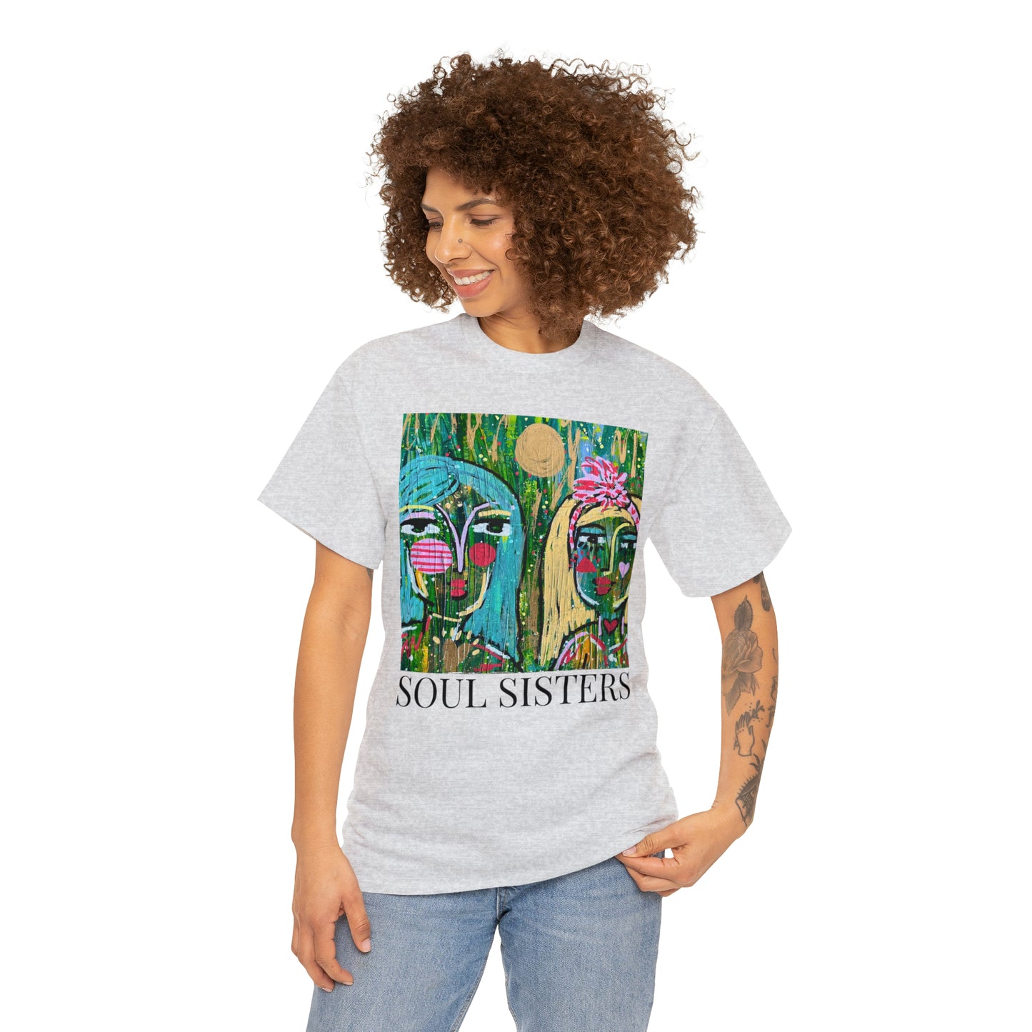 "Soul Sisters" Girl Talk Art Series Unisex Heavy Cotton Tee