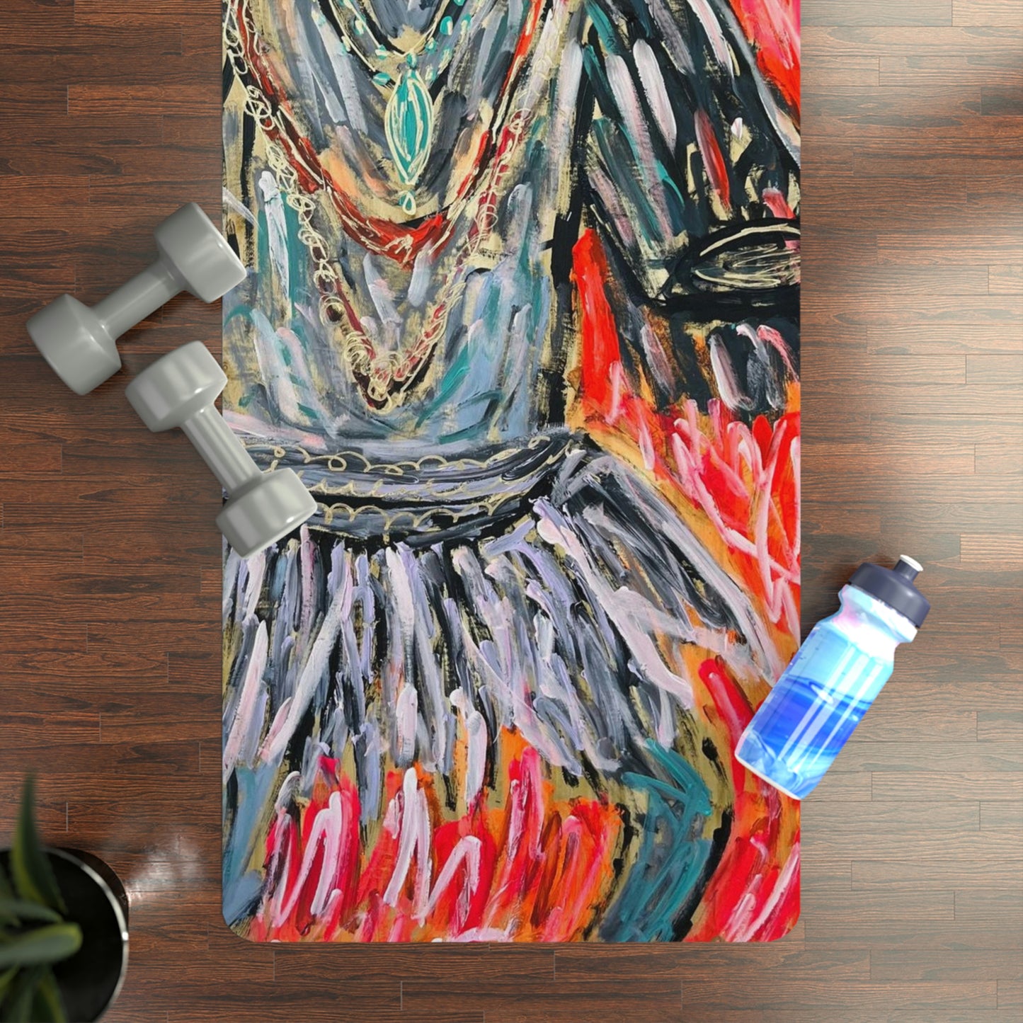 Hindu Goddess Kali Original Artwork Rubber Yoga Mat