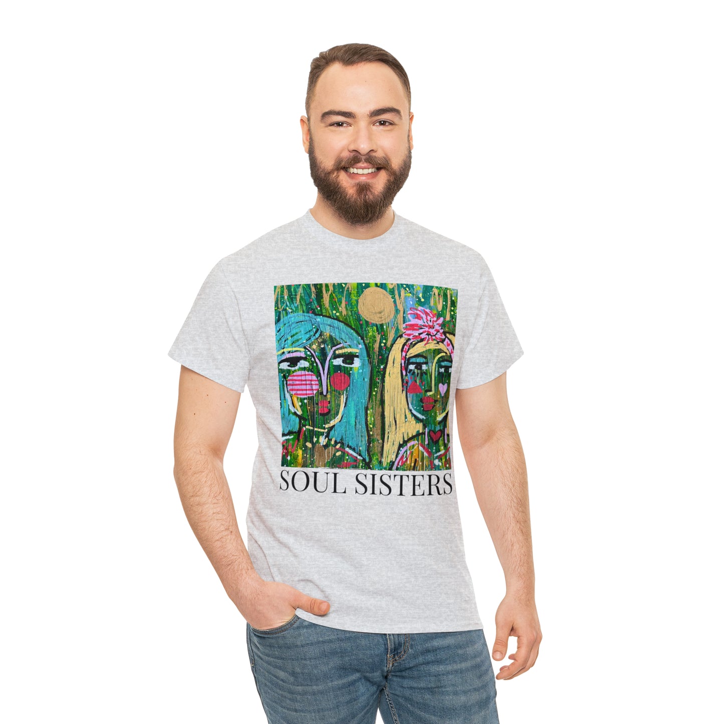 "Soul Sisters" Girl Talk Art Series Unisex Heavy Cotton Tee