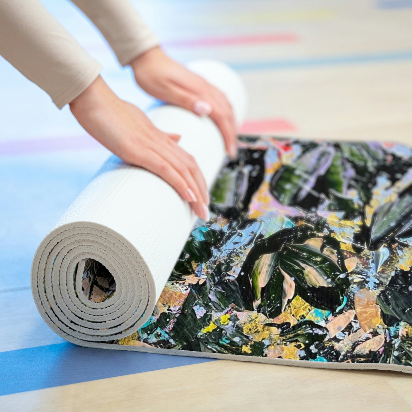 "WILL I OPEN OR WILL I CLOSE" ORIGINAL ART Foam Yoga Mat