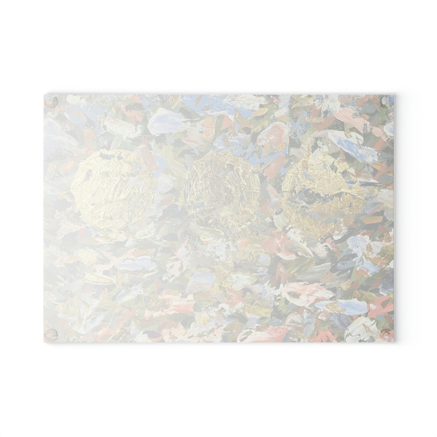 LITTLE MOONS ORIGINAL PAINTING Glass Cutting Board