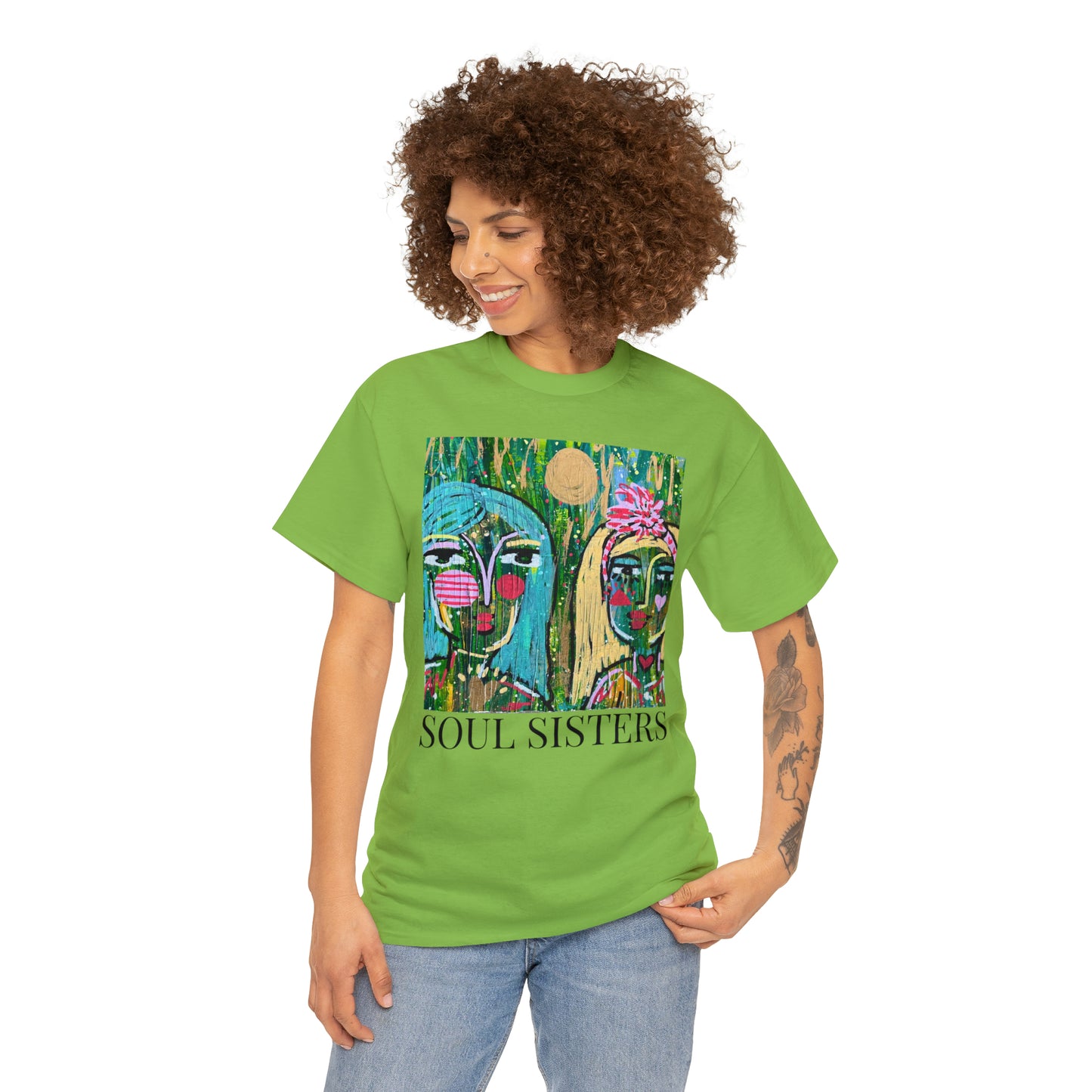"Soul Sisters" Girl Talk Art Series Unisex Heavy Cotton Tee