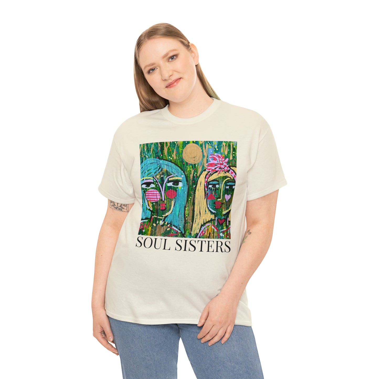 "Soul Sisters" Girl Talk Art Series Unisex Heavy Cotton Tee