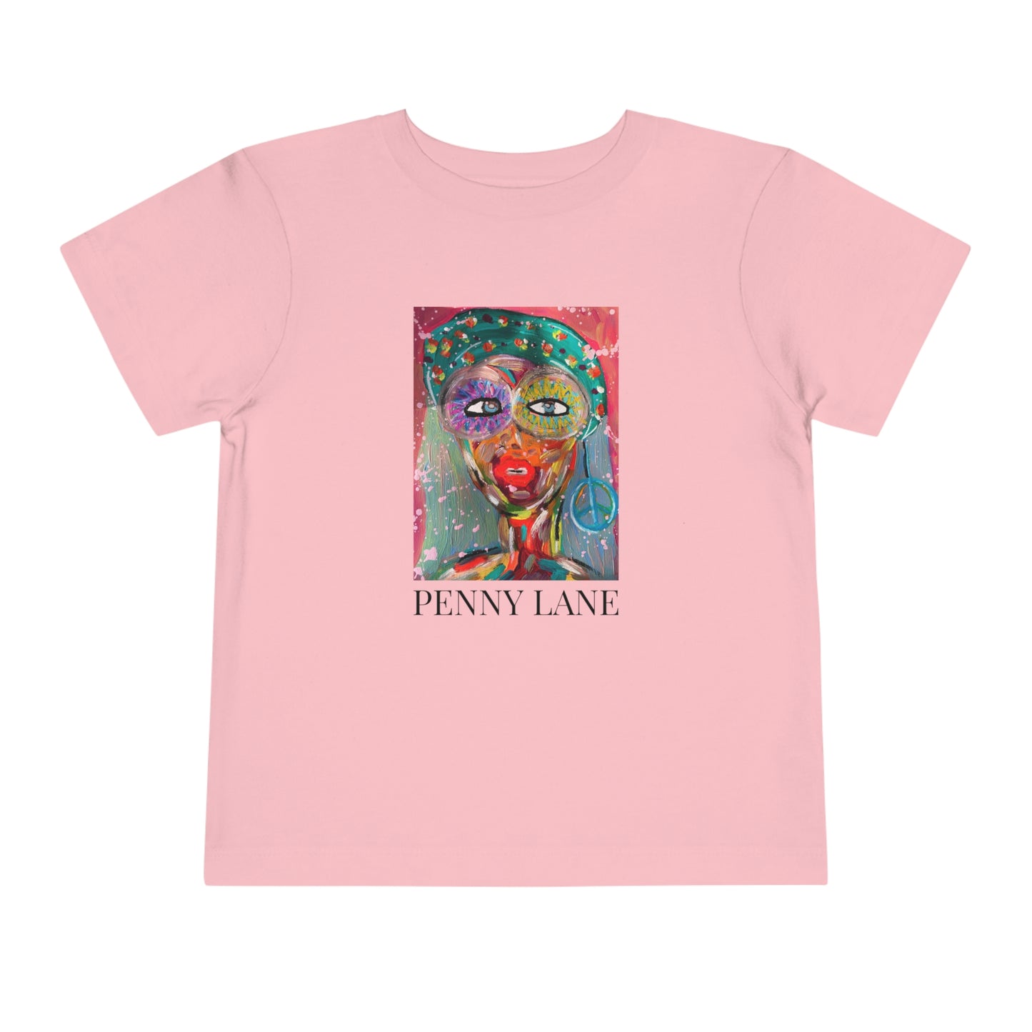 "Penny Lane" Girl Talk Art Toddler Short Sleeve Tee