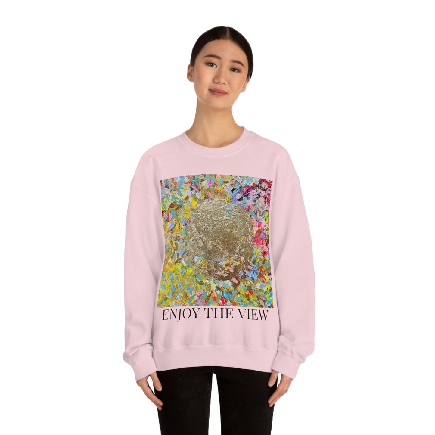 "ENJOY THE VIEW" Original Painting Unisex Heavy Blend Crewneck Sweatshirt